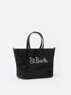 Strass Mini Bag mit schwarzem Strass