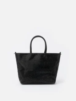 Strass Mini Bag mit schwarzem Strass