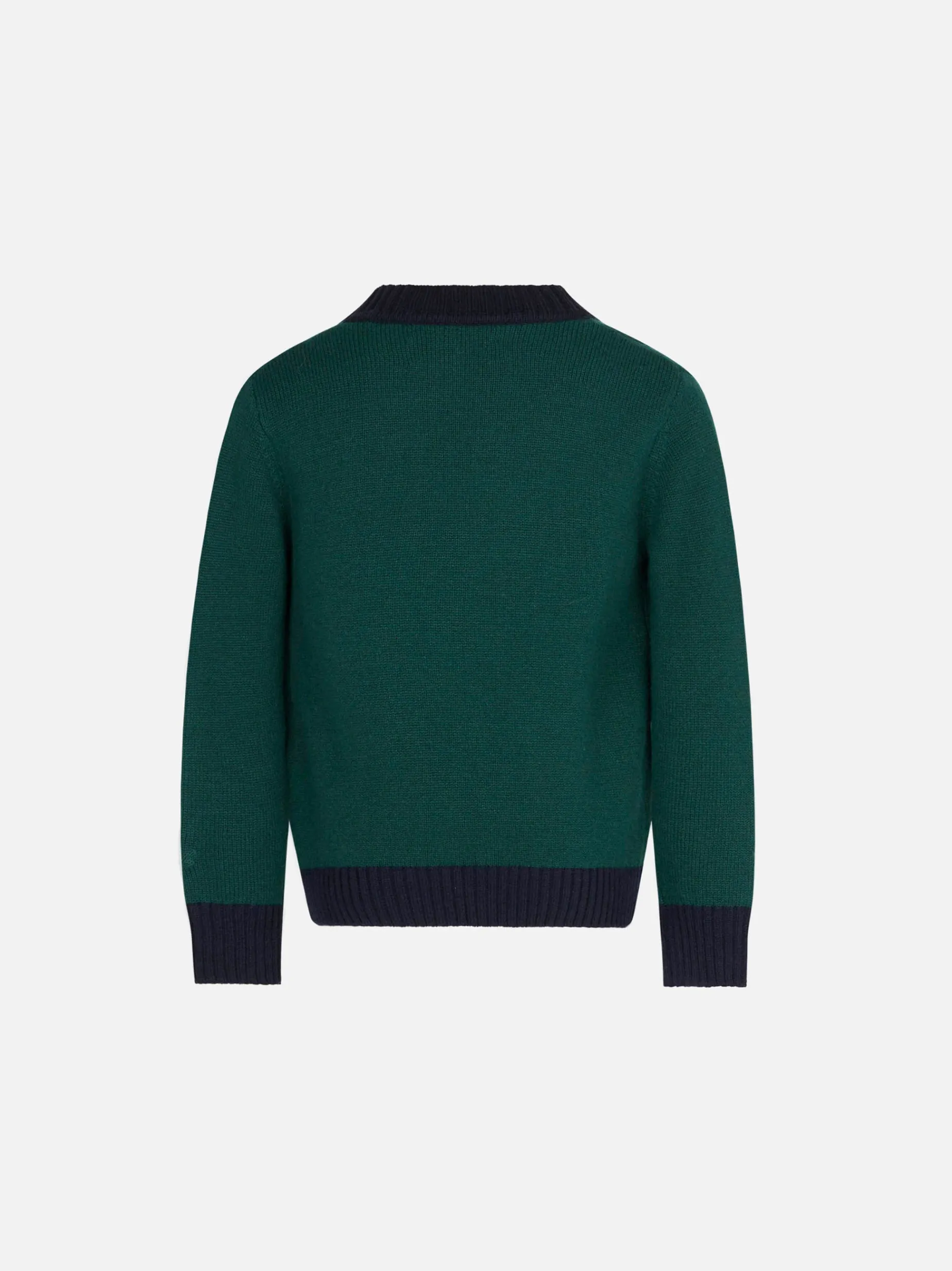 Strickjacke mit Aufnäher und St. Barth College-Stickerei