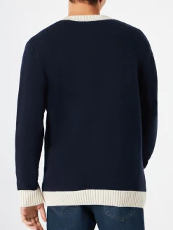 Strickjacke mit Aufnäher und St. Barth College-Stickerei