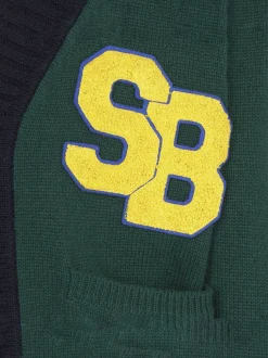 Strickjacke mit Aufnäher und St. Barth College-Stickerei