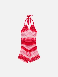 Strickkleid für Mädchen mit Chevronmuster
