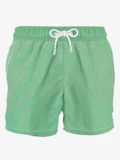 Säuregrüne Delavè-Badeshorts für Herren