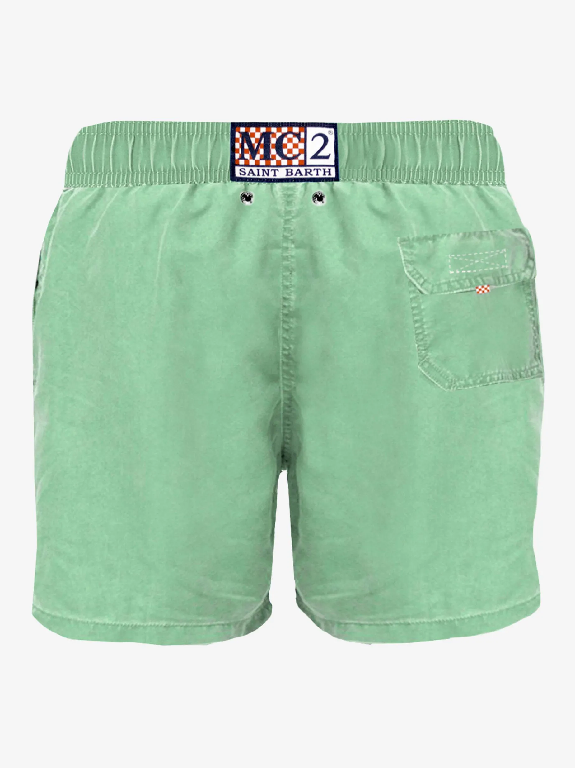 Säuregrüne Delavè-Badeshorts für Herren