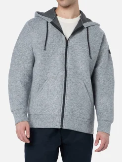 Sweatshirt aus graumeliertem technischem Stoff für Herren von Carrel