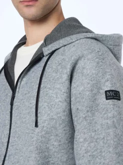 Sweatshirt aus graumeliertem technischem Stoff für Herren von Carrel