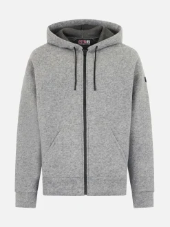 Sweatshirt aus graumeliertem technischem Stoff für Herren von Carrel