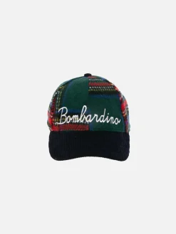 Tartan-Baseballkappe mit Bombardino-Stickerei