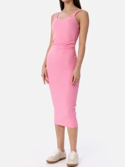 Trägerkleid Jennifer aus geripptem Baumwolljersey in Rosa für Damen