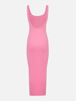 Trägerkleid Jennifer aus geripptem Baumwolljersey in Rosa für Damen