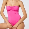 Trägerloser Badeanzug Soleil für Damen in Fuchsie