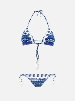 Triangel-Bikini mit Gipsy-Print