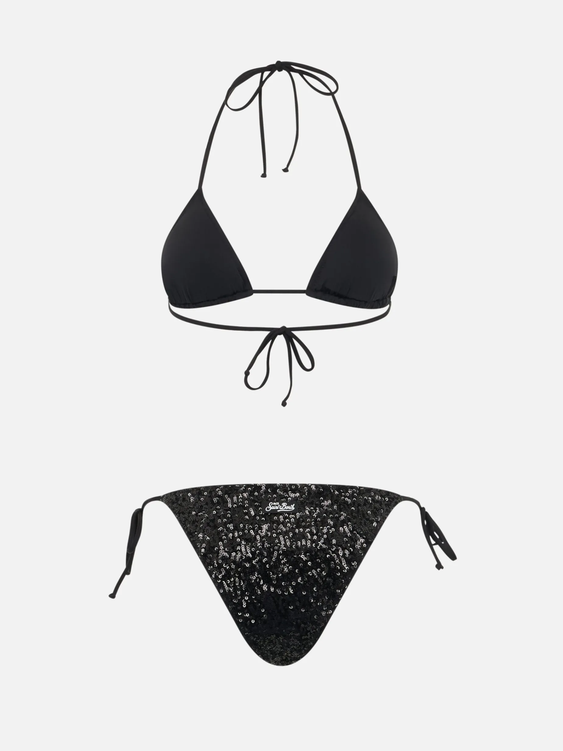 Triangel-Bikini mit schwarzen Pailletten für Damen Leah Marielle