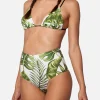 Triangel-Bikini mit tropischem Blätter-Jumbo-Print