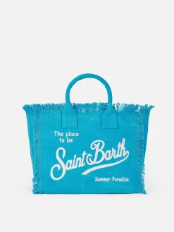 Türkise Colette-Tasche aus Baumwollcanvas