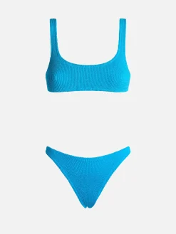Türkiser Damen-Klassiker-Crinkle-Bikini Naima Naomi