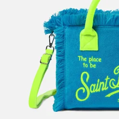 Türkisfarbene Frottee-Handtasche von Colette