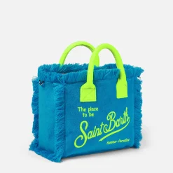 Türkisfarbene Frottee-Handtasche von Colette