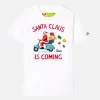 T-Shirt für Jungen, weiß, Aufdruck „Santa Claus is coming“ – Vespa Special Edition ®