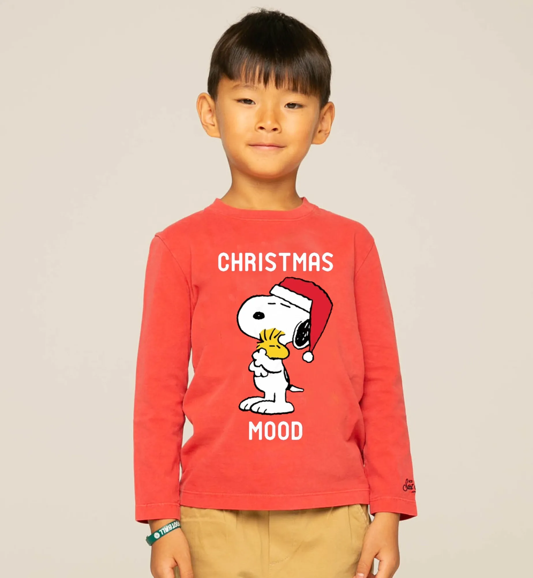 T-Shirt Junge Weihnachten Snoopy Version Aufdruck | Peanuts™ Sonderausgabe