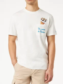 T-Shirt mit Cornetto-Print und bestickter Tasche | Algida-Sonderausgabe