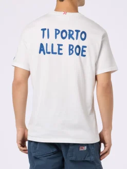 T-Shirt Portofino aus Baumwolljersey im klassischen Schnitt für Herren mit „Ti Porto Alle Boe“-Aufdruck | ALLE BOE SPECIAL EDITION