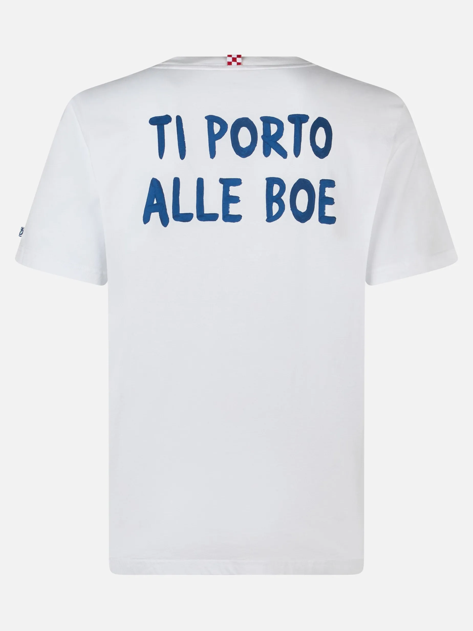 T-Shirt Portofino aus Baumwolljersey im klassischen Schnitt für Herren mit „Ti Porto Alle Boe“-Aufdruck | ALLE BOE SPECIAL EDITION