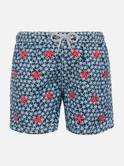 Ultraleichte Badeshorts für Jungen mit Mikro-Seesternen-Print