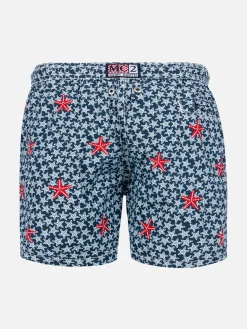Ultraleichte Badeshorts für Jungen mit Mikro-Seesternen-Print