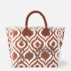 Umhängetasche „Vanity“ aus Segeltuch mit Ikat-Print