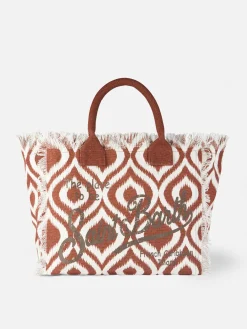 Umhängetasche „Vanity“ aus Segeltuch mit Ikat-Print