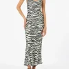 Unterkleid aus Satin mit Zebramuster für Damen Eydis