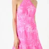 Unterkleid Avrill mit neonpinkem Toile de Jouy-Print