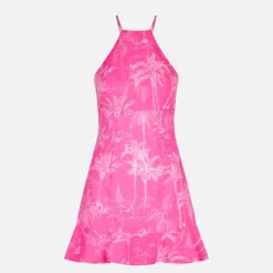 Unterkleid Avrill mit neonpinkem Toile de Jouy-Print