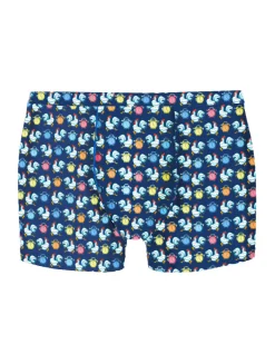 Unterwäsche-Boxershorts mit Aufdruck „Mikrohähne und Alarme“.