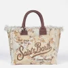 Vanity-Einkaufstasche aus Baumwollcanvas mit Blumenmuster