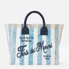 Vanity-Schultertasche aus Canvas mit Forte dei Marmi-Aufdruck