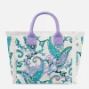Vanity-Schultertasche aus Segeltuch mit Paisley-Print