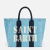 Vanity-Schultertasche aus Segeltuch mit Saint Barth-Logo