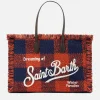 Vanity-Schultertasche aus Wolle mit Karomuster