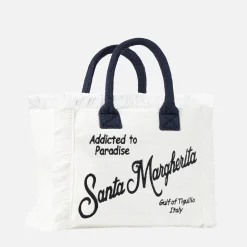 Vanity-Schultertasche aus Frottee mit Santa Margherita-Stickerei