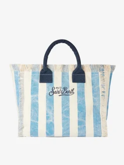 Vanity-Schultertasche aus Canvas mit Forte dei Marmi-Aufdruck