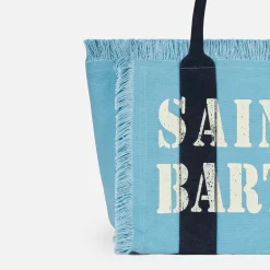 Vanity-Schultertasche aus Segeltuch mit Saint Barth-Logo
