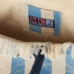 Vanity-Schultertasche aus Canvas mit Forte dei Marmi-Aufdruck