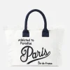 Vanity-Umhängetasche aus Frottee mit Paris-Stickerei