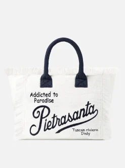 Vanity-Umhängetasche aus Frottee mit Pietrasanta-Stickerei