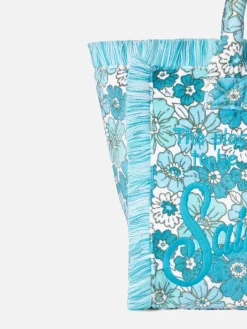 Vanity-Umhängetasche aus Frottee mit Blumendruck