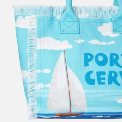 Vanity-Umhängetasche aus Segeltuch mit Porto Cervo-Aufdruck