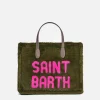 Vivian grüne Kunstpelzhandtasche