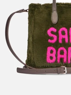 Vivian grüne Kunstpelzhandtasche